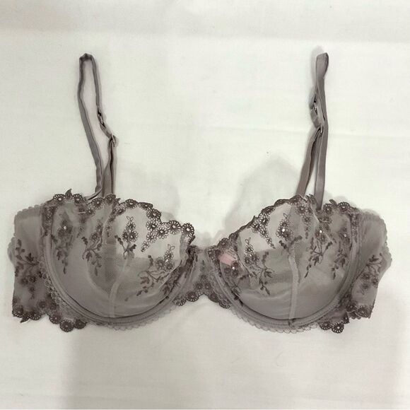 Victoria’s Secret unlined Demi bra & panty set Sz 36B & Small Balconette Thong - Picture 3 of 13